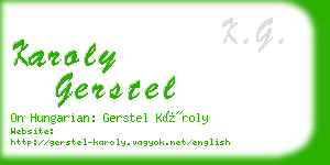 karoly gerstel business card